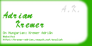 adrian kremer business card